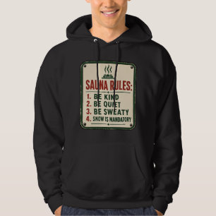 Moletom Regras de Sauna Sinal Vintage Camisola Engraçada d