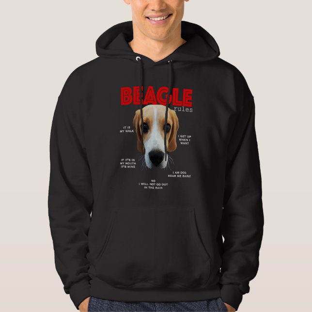 Moletom Regras divertidas para o beagle (Frente)