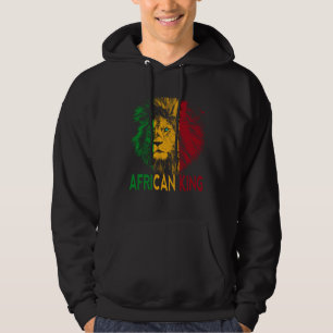 Moletom Rei Africano Bandeira da África Leão Homens Mulher