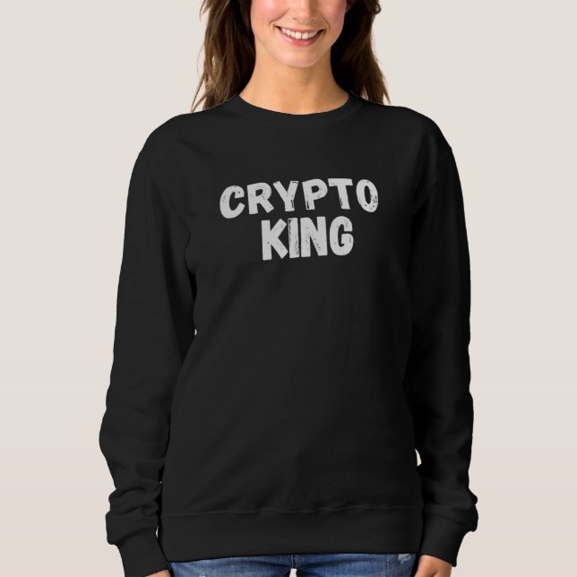 Moletom Rei Cripto Bitcoin Criptomoeda Blockchain Eth (Frente)