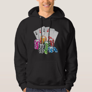 Moletom Rei de Poker Carta de Rainha Fichas de Cassino Jog