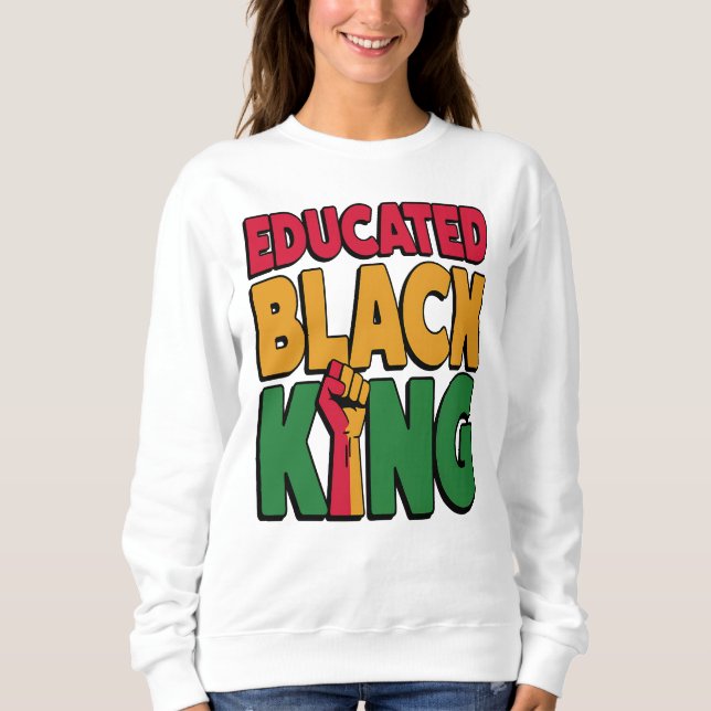 Moletom Rei Negro educado, inspirador (Frente)
