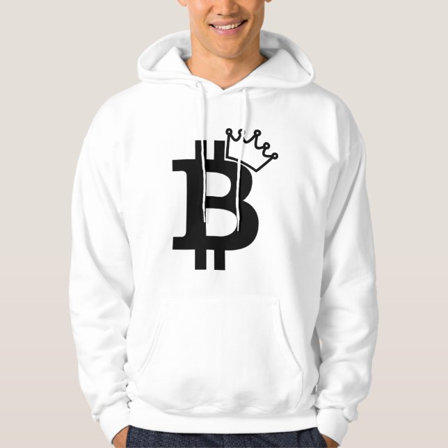 Moletom Rei Preto Logotipo Projeto de Bitcoin (Frente)