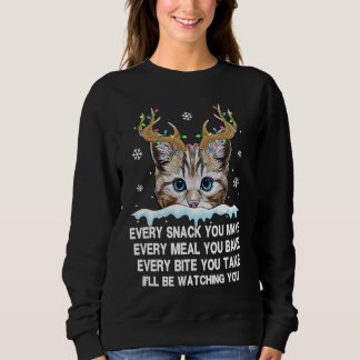 Moletom Reindeer Cat Every Snack You Make Light Snow