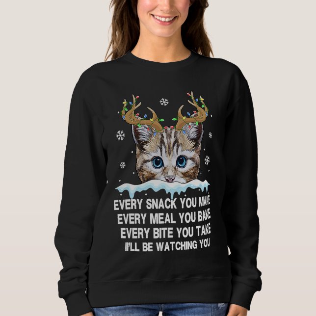 Moletom Reindeer Cat Every Snack You Make Light Snow (Frente)