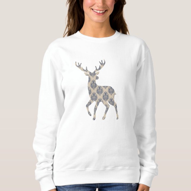 Moletom Reindeer de inverno Chinoiserie Sweater (Frente)