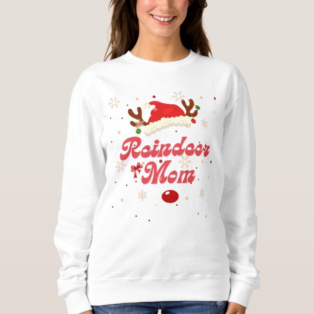 Moletom Reindeer Mamãe Sweatshirts (Frente)