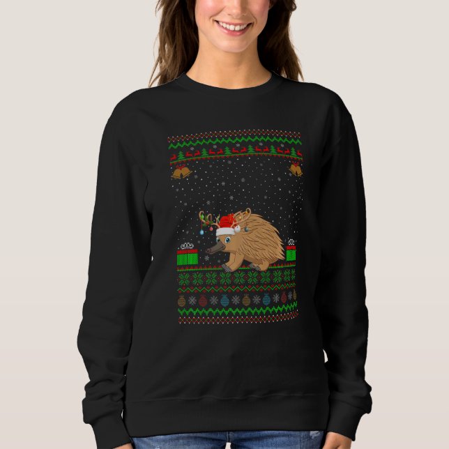 Moletom Reindeer Santa Hat Matando Ugly Echidna Natal (Frente)