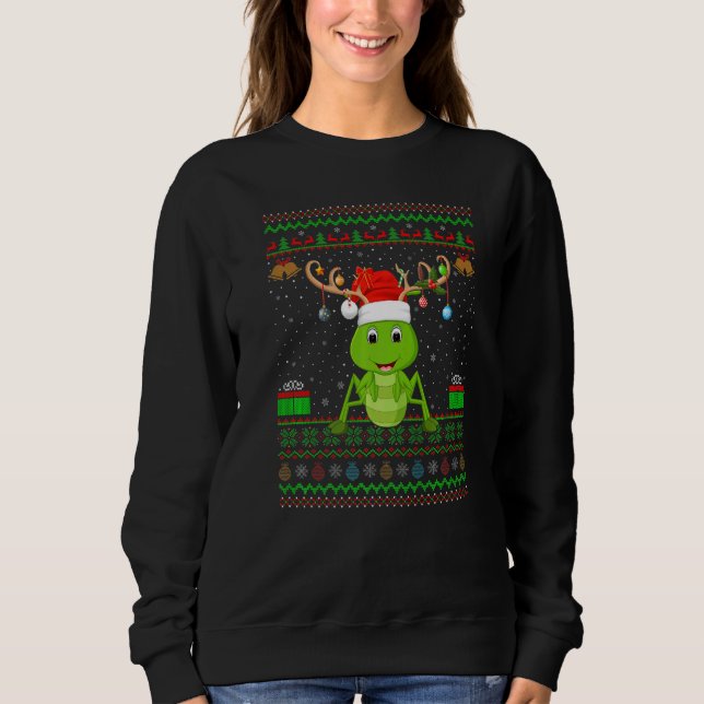 Moletom Reindeer Santa Hat Matando Ugly Mantis Natal (Frente)