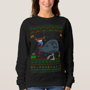 Moletom Reindeer Santa Hat Matching Ugly Cassowary Christm