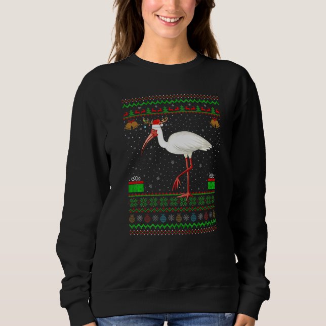 Moletom Reindeer Santa Hat Matching Ugly Ibis Bird Christm (Frente)