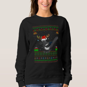 Moletom Reindeer Santa Hat Matching Ugly Magpie Bird Chris