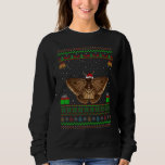 Moletom Reindeer Santa Hat Matching Ugly Moth Bird Christm<br><div class="desc">Reindeer Santa Hat Correspondendo ao Natal feio do Pássaro da Mama.</div>