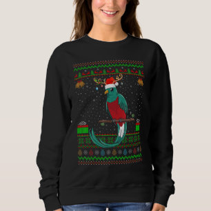 Moletom Reindeer Santa Hat Matching Ugly Quetzal Bird Chri