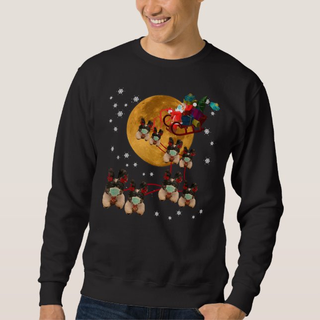 Moletom Reindeer Shih Tzu Dog Sleigh Natal (Frente)