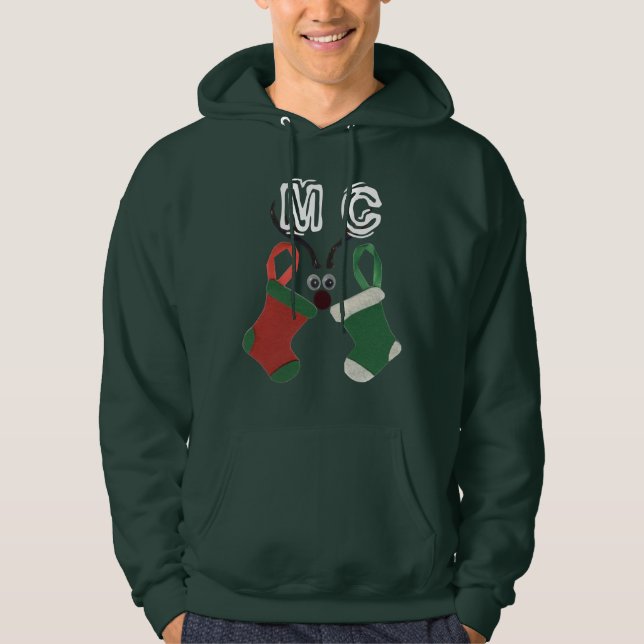 Moletom Reindeer & StockChristmas Monograma Hoodie (Frente)