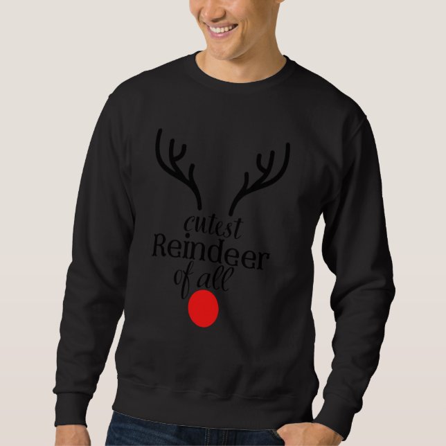 Moletom Reindeer Sweater, Rebelde Cutest De Todas As Reena (Frente)