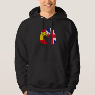Moletom Reino Unido Bandeira Espanha Amizade Irmandade H