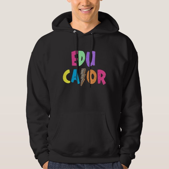 Moletom Relâmpago Colorido do Educador Funcionarios da Esc (Frente)