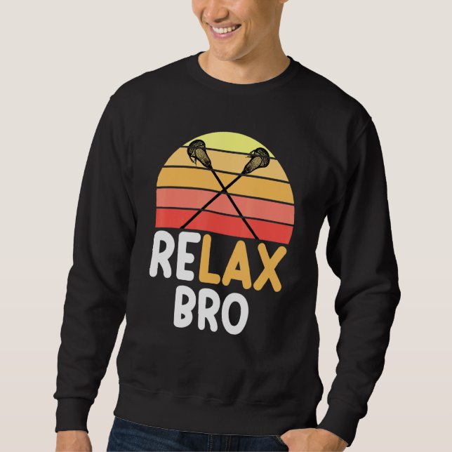 Moletom Relax Bro Lacrosse Surf de Vintage Sun (Frente)