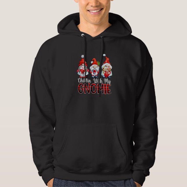 Moletom Relaxando Com Meu Gnomie Natal Família Combinando  (Frente)