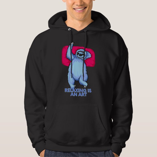 Moletom Relaxar É Uma Lama Azul De Arte (Frente)