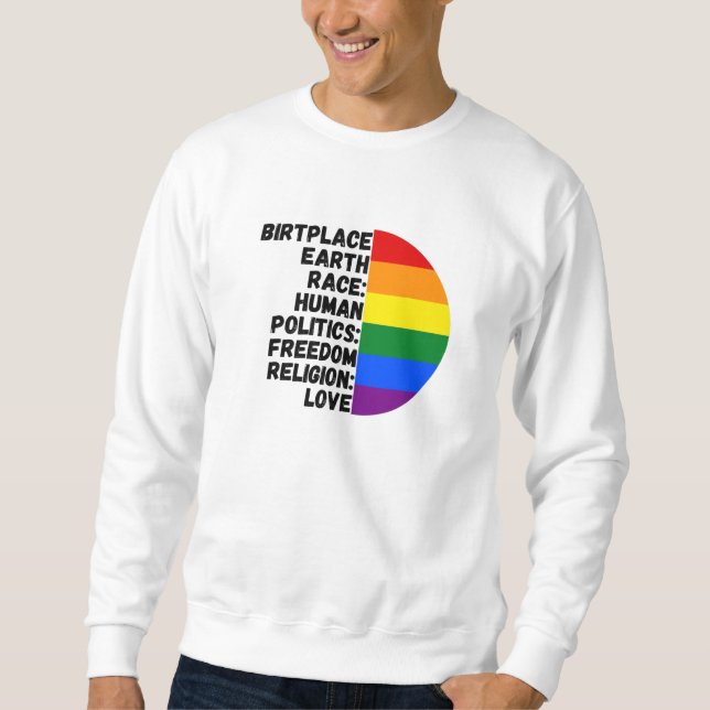 Moletom Religião Amor Liberdade Pessoas Arco-Íris (Frente)
