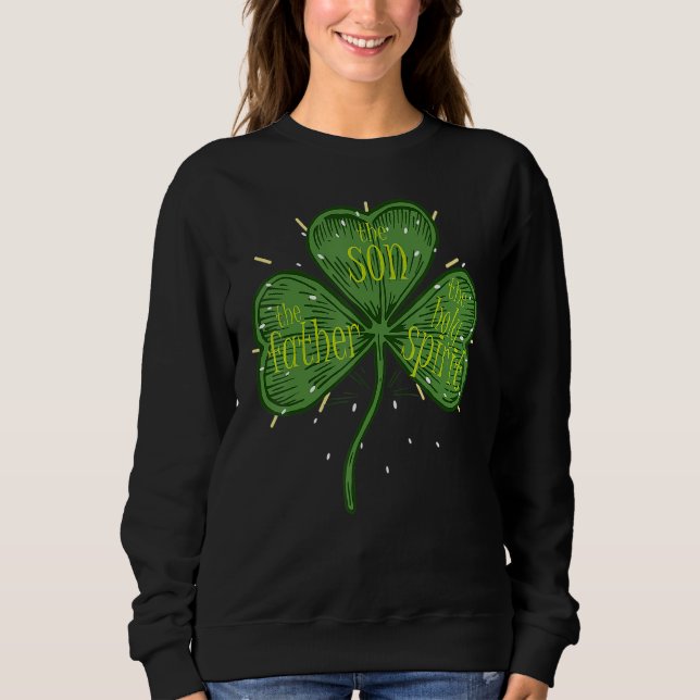 Moletom Religious Christian Catholic St Patricks Day Irish (Frente)