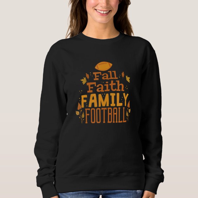 Moletom Religious Fall Faith Family Football 1 (Frente)