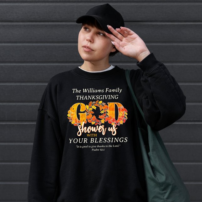 Moletom Religious Thanksgiving Dinner Faith Bible Quote (Religious Thanksgiving Faith Bible Quote Shirt Fall Autumn Gift for Mom Daughter Wife Hostess Aunt)