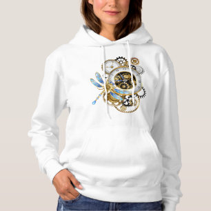 Moletom Relógio Steampunk com Dragonfly Mecânica