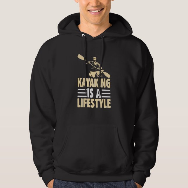 Moletom Remar é um estilo de vida Eu remador Eu caiaque (Frente)