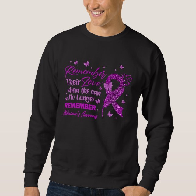 Moletom Remember Their Love Alzheimer's Awareness For Men  (Frente)