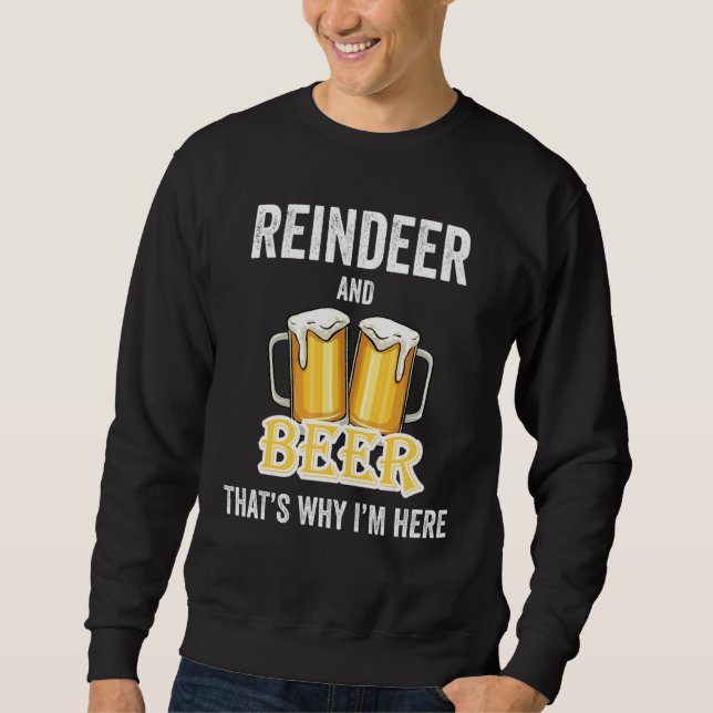 Moletom Renas e Cerveja É Por Isso Que Estou Aqui (Frente)
