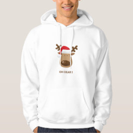 Moletom Renos de Natal 'Oh Dear' Engraçados para Marido