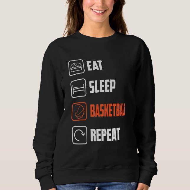 Moletom Repetições de basquete de dormir (Frente)