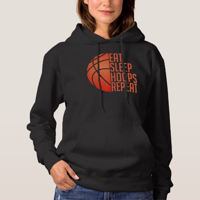 Moletom Repetições de dormir no basquete (Frente)
