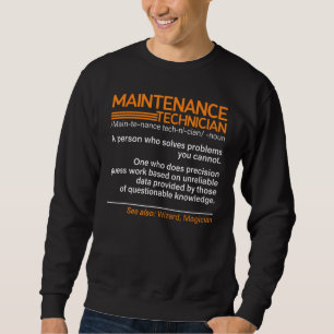 Moletom Representante de Definição do Técnico de Manutençã