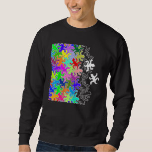 Moletom Répteis Mosaico Meio Cortado Multicolorido 2 - Ven
