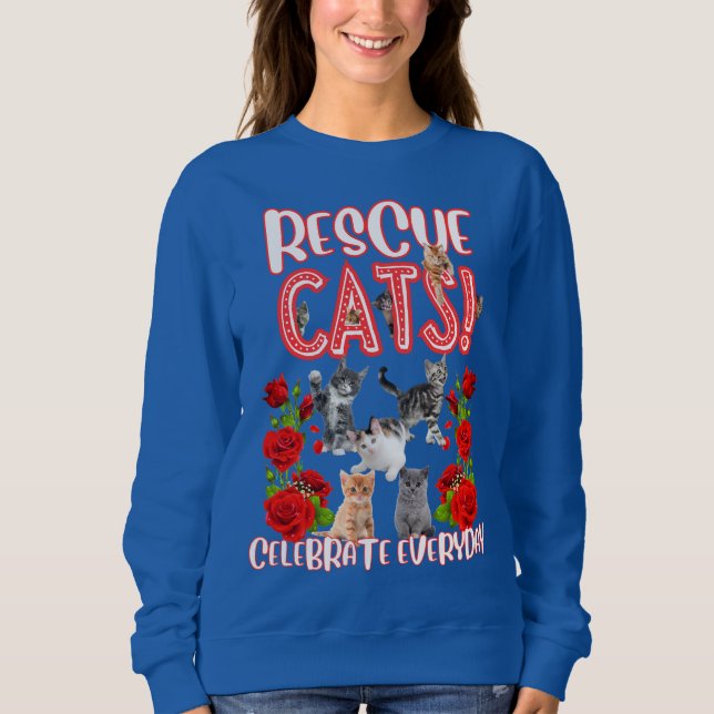 Moletom Resgate de Gato Engraçado e Rosas (Frente)