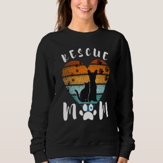 Moletom Resgate Mãe Cachorro E Gato Arco-Íris Amor Retro C