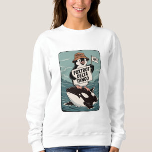 Moletom Resista ao Ativismo de Pinguim Protesto Vintage
