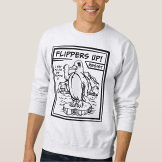 Moletom Resistência A Pinguins Contra Flores De Tarifas