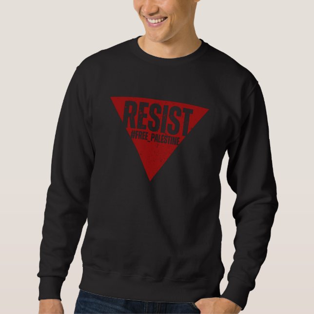 Moletom Resistir a palavra com resistência ao triângulo ve (Frente)