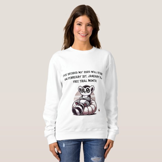 Moletom Resolução engraçada de Ano Novo das Mulheres (Frente Completa)