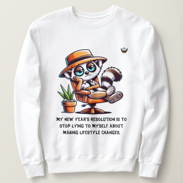 Moletom Resolução honesta sobre as mulheres no ano novo (Frente do Design)