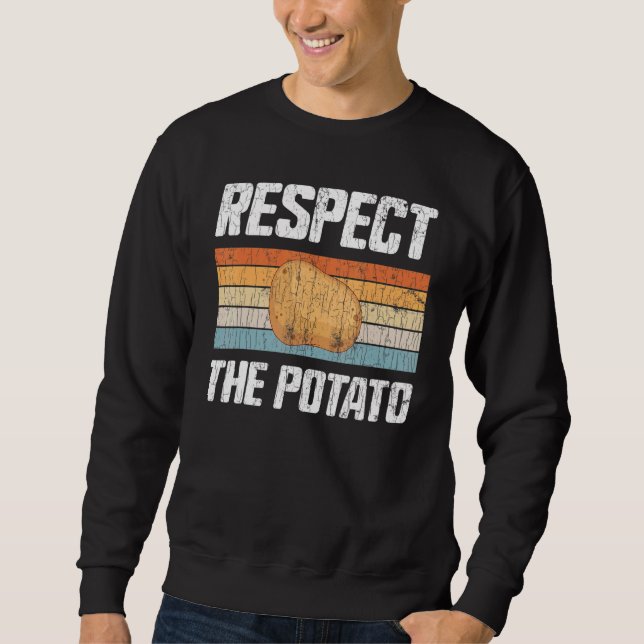 Moletom Respeitar Batatas Batatas Vegetais Chips Comem Gr (Frente)