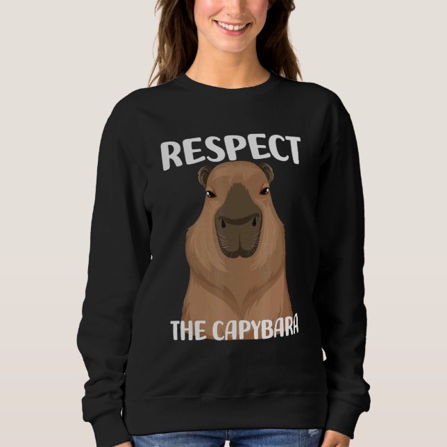 Moletom Respeite A Capybara Pet Meme Nutria Brown Para Ki (Frente)