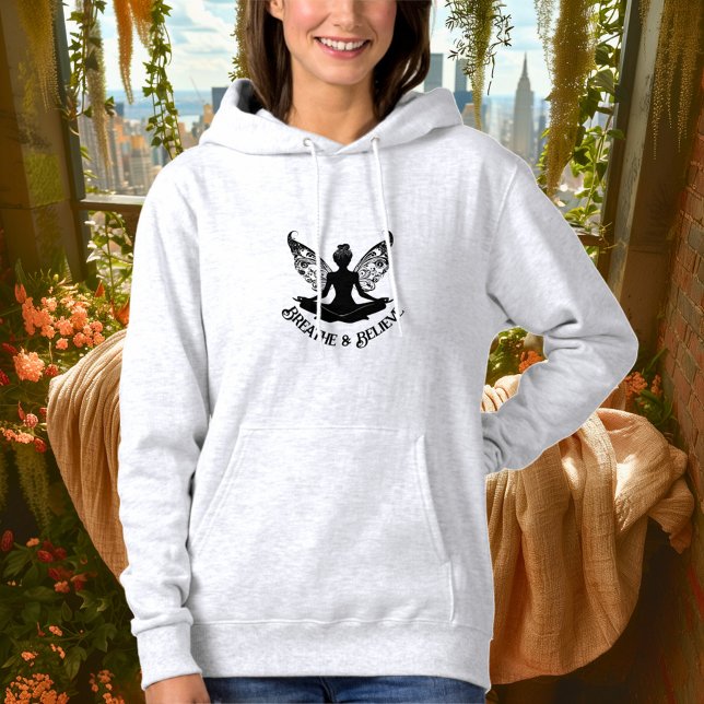 Moletom Respire & Acredite – Black Fairy Yoga Design (Criador carregado)