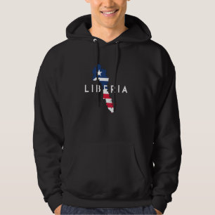Moletom Resumo do Mapa de Sinalizador da Libéria
